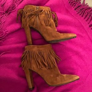 Stuart Weitzman Brown Suede Booties